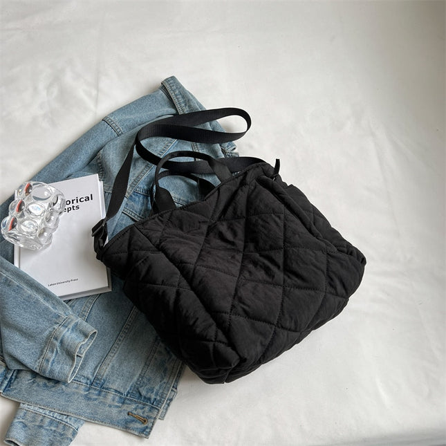 Casual Plaid Women's Tote Bags Handbags Solid Color Ladies Top Handle Shoulder
