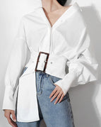 S / white