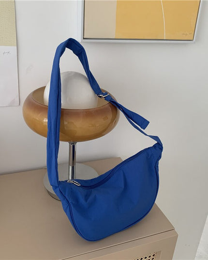 Solid Color Women's Nylon Crossbody Bag Casual Female Hobos Shoulder