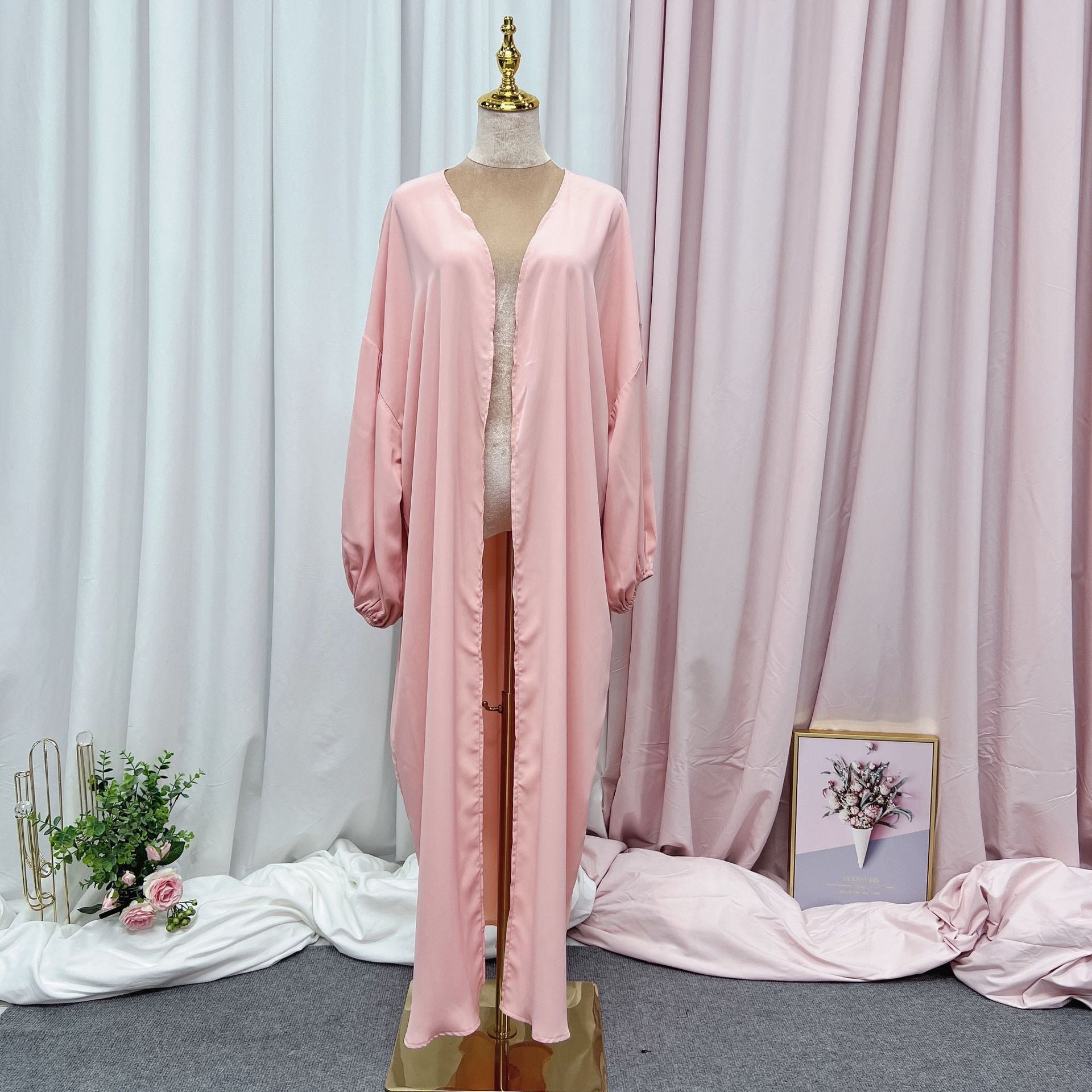 Suits Kaftan Satin Islam hijab Muslim Dress Sets Robe Longue Kimono Ensemble Femme Musulmane Abayas