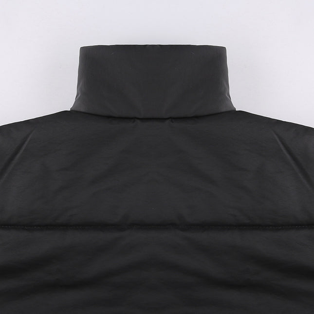Warme Baumwolljacke - Schwarzer urbaner Freizeitstil