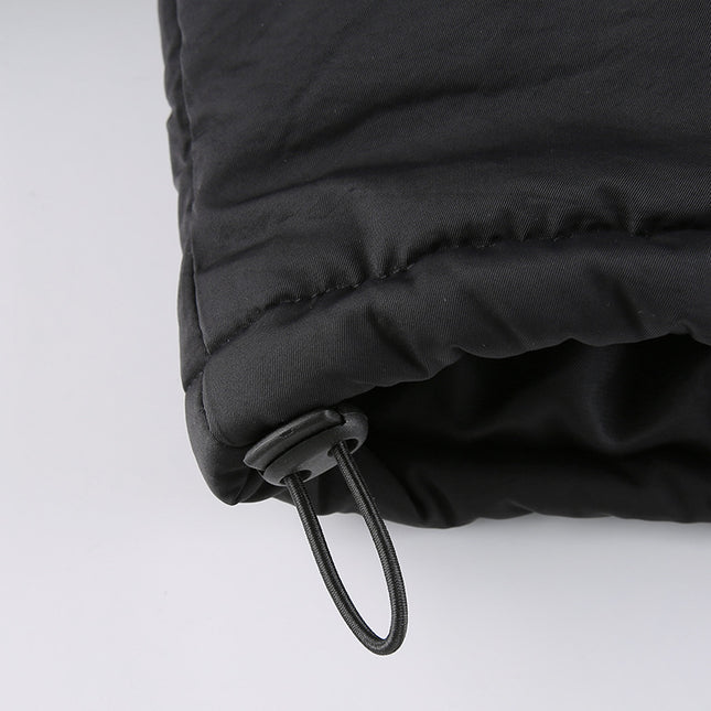 Warme Baumwolljacke - Schwarzer urbaner Freizeitstil
