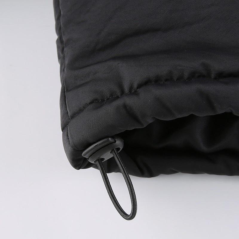 Warm Cotton Jacket - Black Urban Casual Style