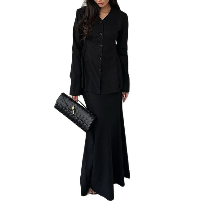 Fall Women's Clothing Suit V-neck Slim Fit Waist