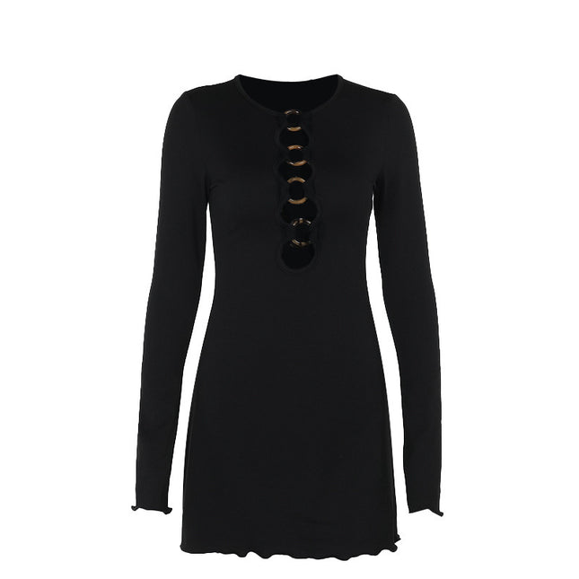 Modisches eng anliegendes Kleid mit Cut-outs für Damen