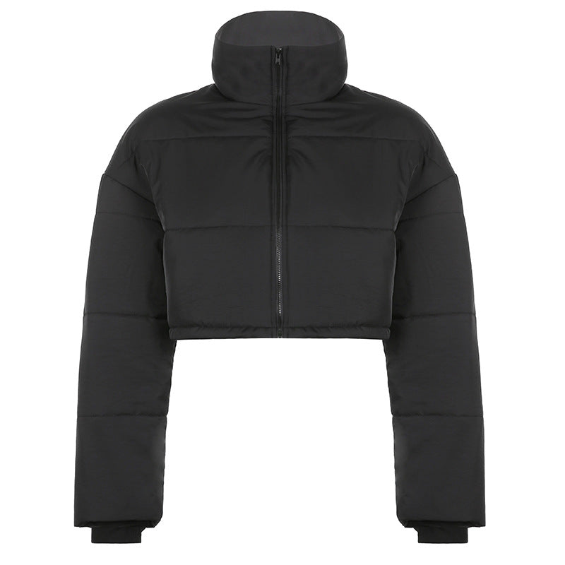 Warm Cotton Jacket - Black Urban Casual Style