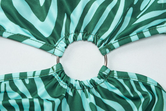 Women's Irregular Printing Ring Dress