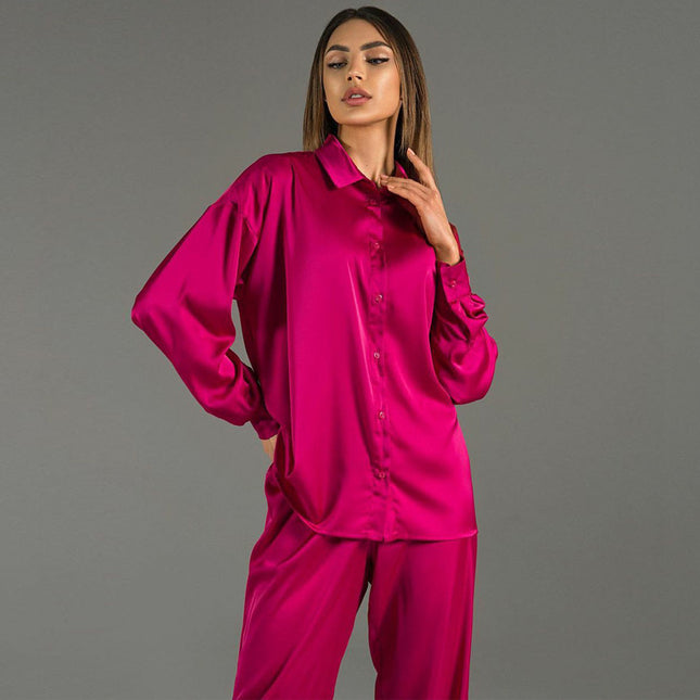 Elegant tvådelat set: Enfärgade byxor