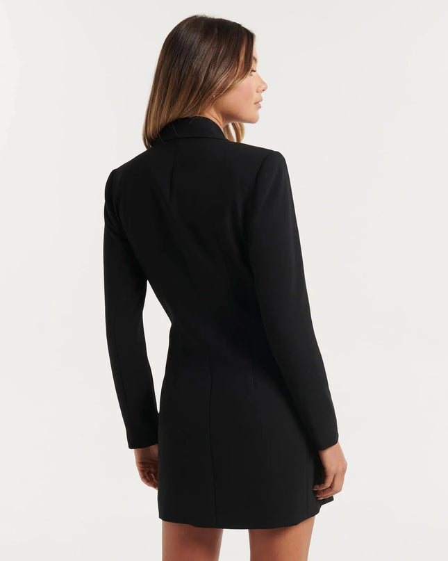 Solid Color Casual Double Breasted Mid-length Suit
