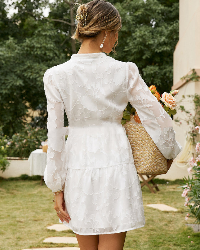 High-Waist-Rüschenkleid für stilbewusste Pendler