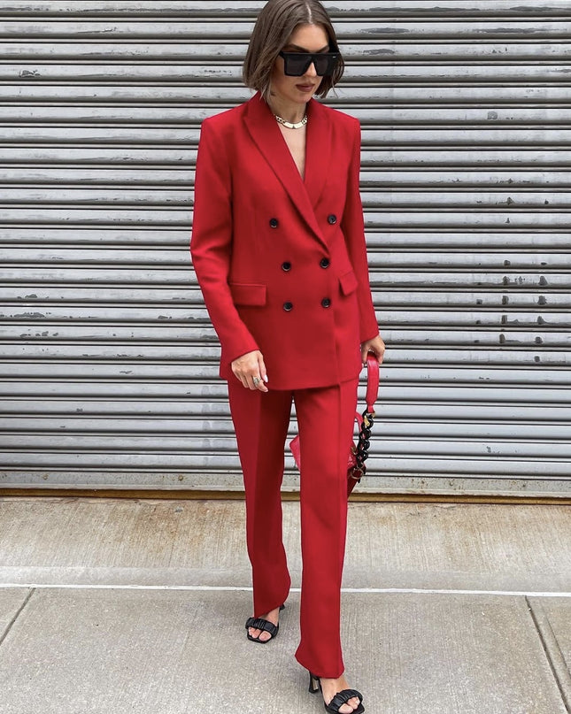 Red Two-Piece Suit Jacket