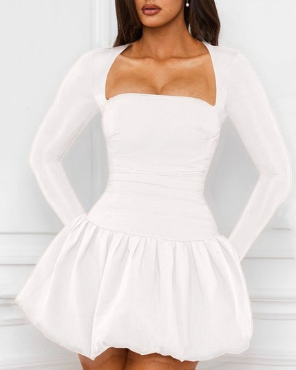 Backless Long Sleeves Elegant Bud Skirt