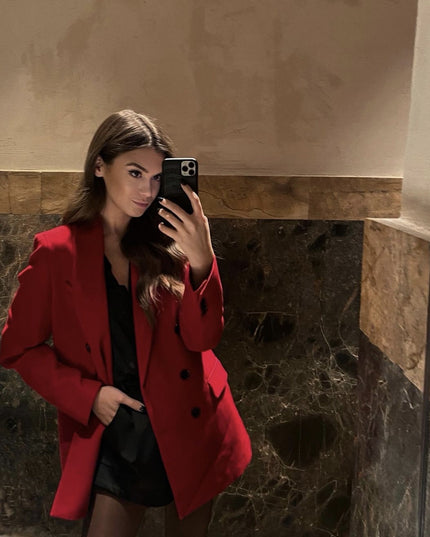 Red Two-Piece Suit Jacket