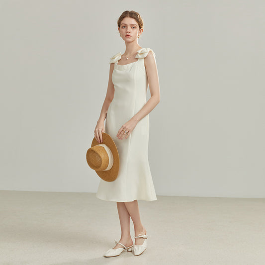 Chic French Sleeveless Dress for Elegant Women