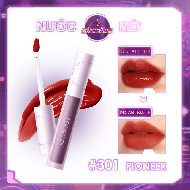 SwitchMode Airy Matte Lip Gloss Waterproof Long-Lasting Liquid Lipstick Transfer-Proof Lip Tint Lip Glaze Cosmetics