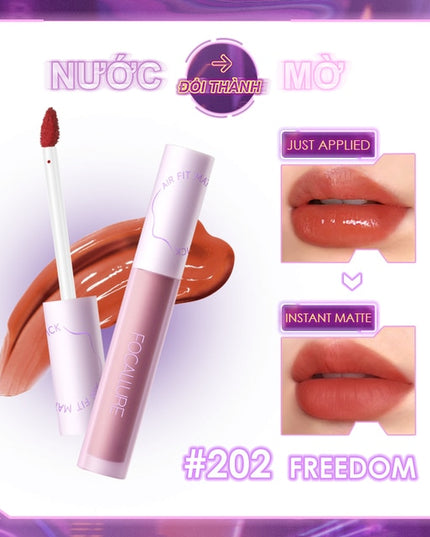 SwitchMode Airy Matte Lip Gloss Waterproof Long-Lasting Liquid Lipstick Transfer-Proof Lip Tint Lip Glaze Cosmetics
