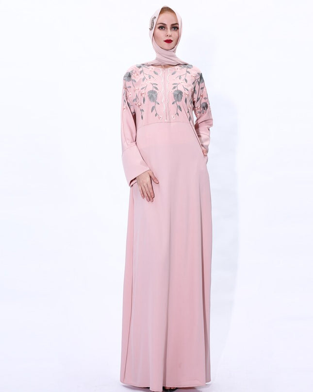 5colors Abayas Embroidery Abaya Hijab Muslim Dress female Caftan Islamic Kaftan Robe Musulman Abaya