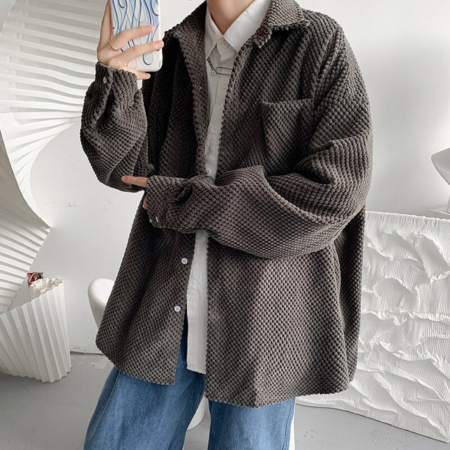 Men Harajuku Long Sleeve Causal Shirts 2023 Mens Vintage Japanese Streetwear Shirts Male Korean Fashion Solid Y2k Shirt