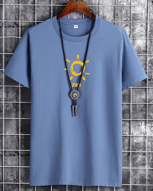 Anime Gothig New Summer Cotton Man T-Shirt T Shirts Fashion Harajuku Sun Printing short T-Shirts Breathable Men Tshirt Tops