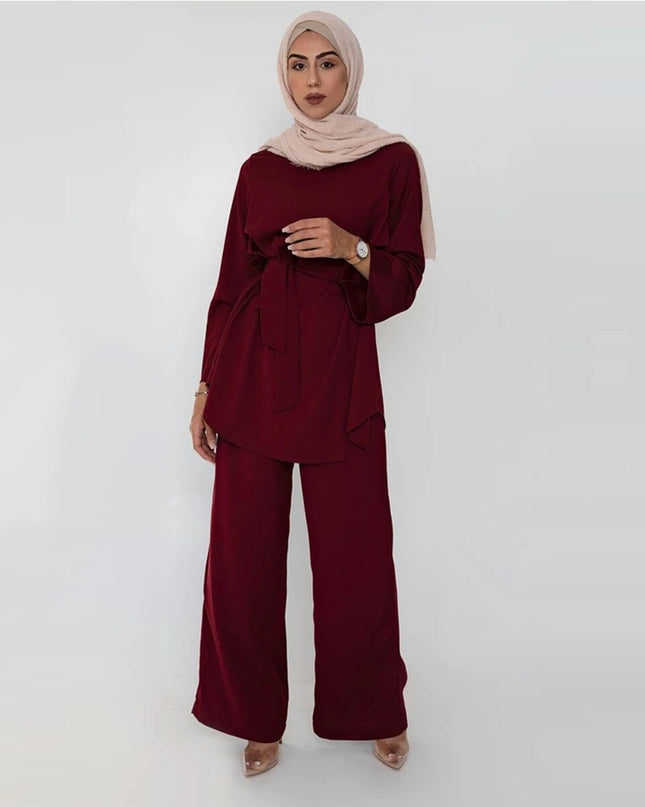 2 Pieces Dubai Abaya Hijab Muslim Dress Women Kaftan Islamic Clothing Grote Maten Dames Kleding Ensemble Femme Musulmane