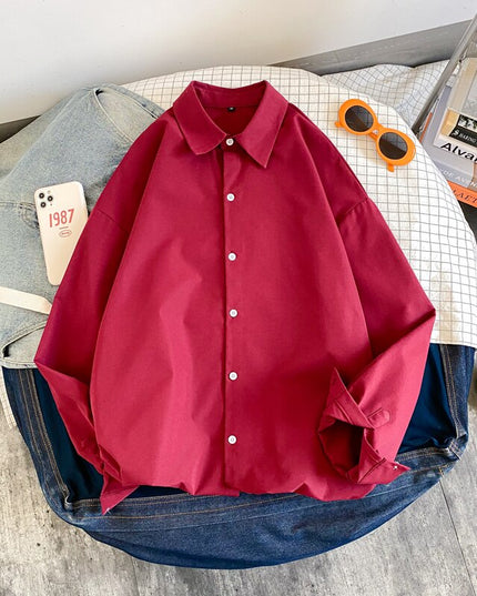 Stylish Men's Harajuku Button Up Shirts for Summer Streetwear
