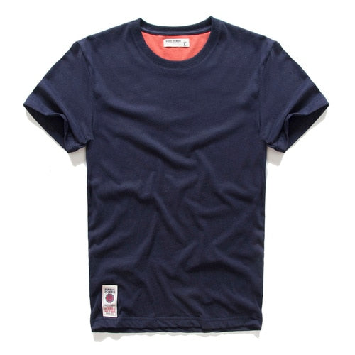 Men's t-shirt New Summer cotton white solid t shirt men causal o-neck basic tshirt male high quality classical tops
