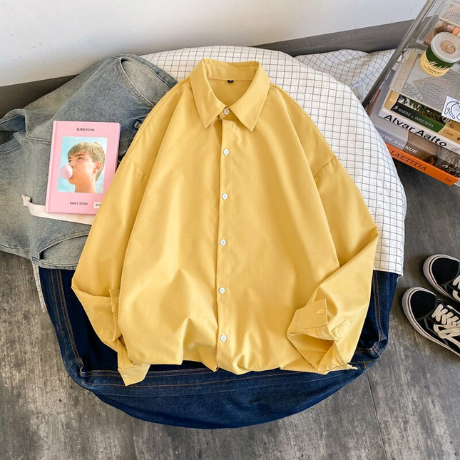 Stylish Men's Harajuku Button Up Shirts for Summer Streetwear