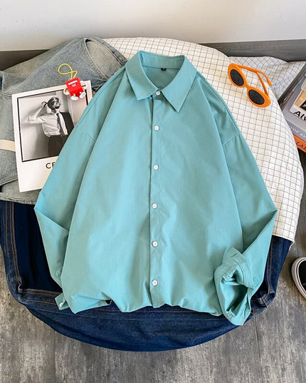 Stylish Men's Harajuku Button Up Shirts for Summer Streetwear