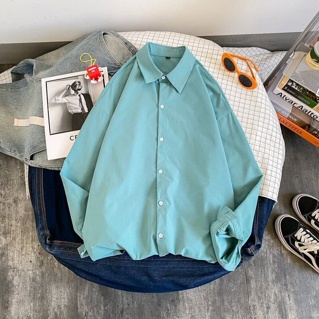 Stylish Men's Harajuku Button Up Shirts for Summer Streetwear