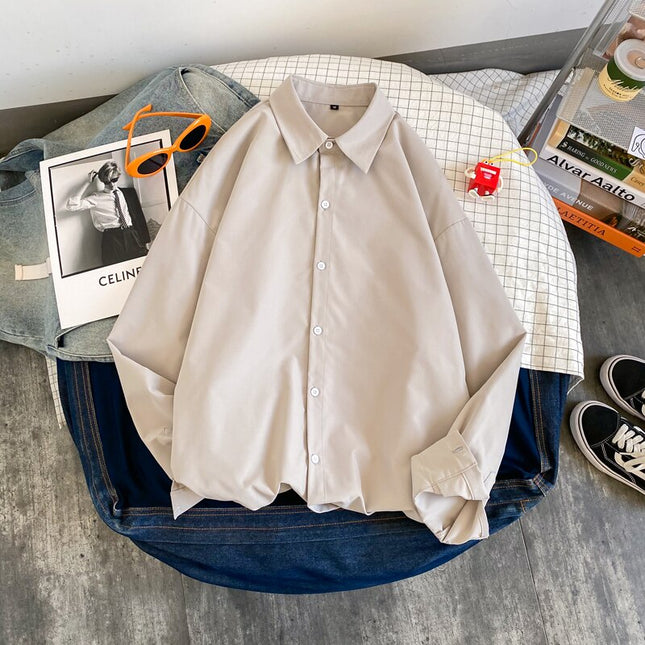 Stylish Men's Harajuku Button Up Shirts for Summer Streetwear
