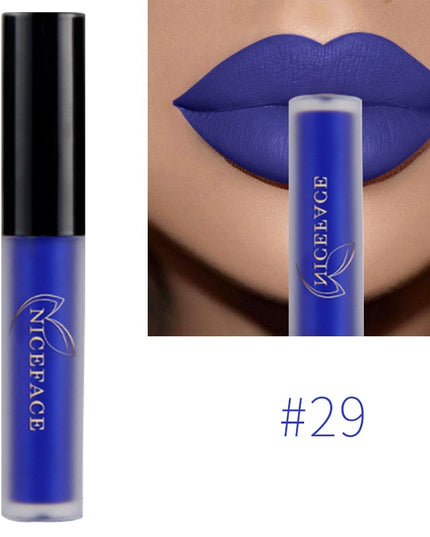 NICEFACE Nude Liquid Lipsticks Waterproof Velvet Matte Lip Gloss Long Lasting Non-stick Cup Lip Tint Makeup Pigment Cosmetics