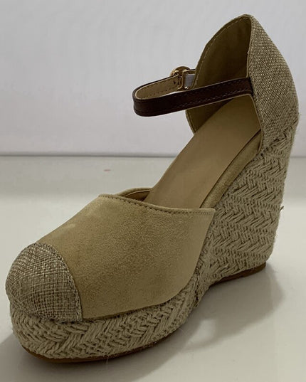 Women espadrille Ladies Wedge sandals High heels Platform Bohemia weave strap sandalia red suede pumps