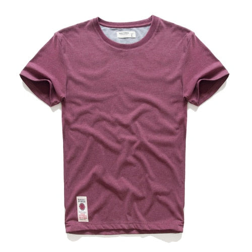 Men's t-shirt New Summer cotton white solid t shirt men causal o-neck basic tshirt male high quality classical tops