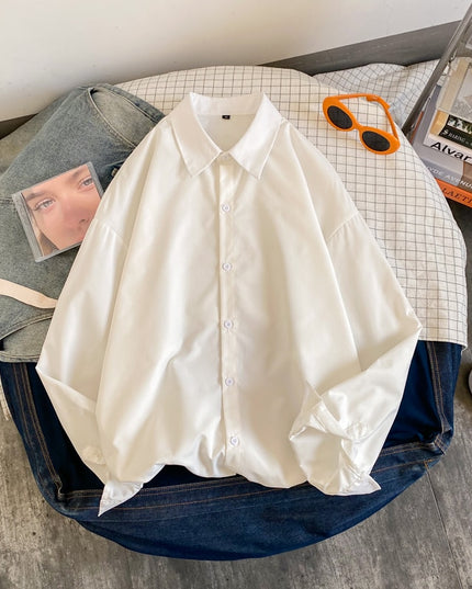 Stylish Men's Harajuku Button Up Shirts for Summer Streetwear