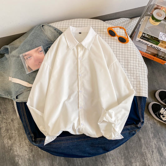 Stylish Men's Harajuku Button Up Shirts for Summer Streetwear