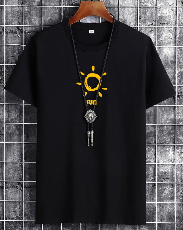 Anime Gothig New Summer Cotton Man T-Shirt T Shirts Fashion Harajuku Sun Printing short T-Shirts Breathable Men Tshirt Tops