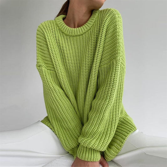 Autumn Winter Knitted Sweaters Sweaters for Women Fashion Long Sleeve Pullover Sweater Oversized Christmas Clothes