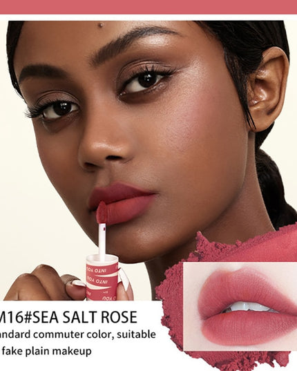 INTO YOU Lip Gloss Women Makeup Matte Velvet Lipstick Waterproof Long Lasting Red Lip Tint Lip Glaze Cosmetics 27 Colors