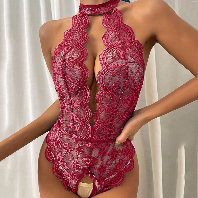 Porno Underwear Open Crotch Lingerie Bodysuit Sexy Hot Teddy Women Backless Dress Sexy 18 Adult Clothing Lace Erotic Pajamas