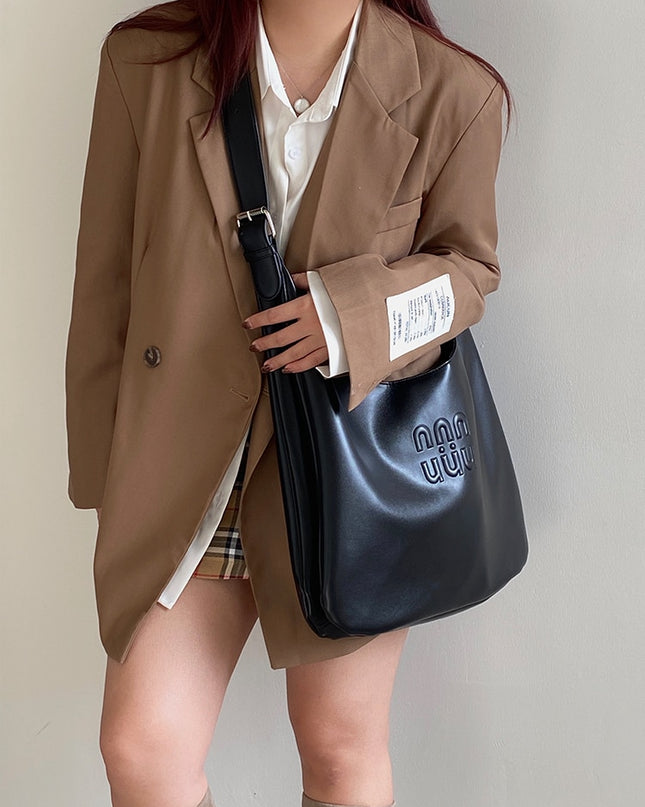 Large Capacity Commuter Messenger Bags for Women Soft Ladies Pu Leather Business Shoulder