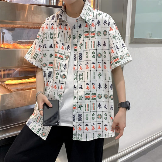 shirts for men vintage clothes hippie vintage shirt anime cardigan manga harajuku long sleeve tops korean fashion blouse