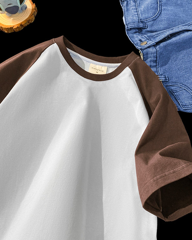 Lappverk Sommar Grafisk T-shirt Herr Koreansk Enfärgad Topp Dam T-shirts Y2k Harajuku Bomull Vintage T-shirts