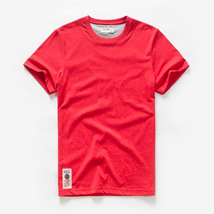 Men's T-shirt for Men Cotton Solid Color T Shirt Men Causal Goth Punk O-neck Basic Tshirt Male High Quality Classical Tops