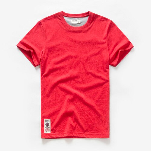 Men's T-shirt for Men Cotton Solid Color T Shirt Men Causal Goth Punk O-neck Basic Tshirt Male High Quality Classical Tops
