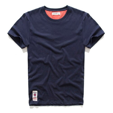 Men's T-shirt for Men Cotton Solid Color T Shirt Men Causal Goth Punk O-neck Basic Tshirt Male High Quality Classical Tops