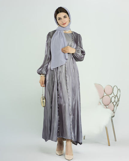 Djellaba Suits Abaya Dubai Two pieces Muslim Sets Dress Abaya Dubai Turkey Muslim Islam Abayas With Belt