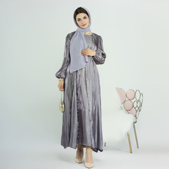 Djellaba Suits Abaya Dubai Two pieces Muslim Sets Dress Abaya Dubai Turkey Muslim Islam Abayas With Belt