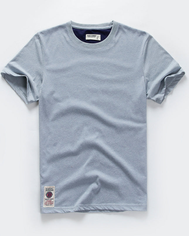 Herren T-Shirt für Männer Baumwolle Einfarbig T-Shirt Herren Casual Goth Punk Rundhals Basic T-Shirt Herren Hochwertige Klassische Oberteile