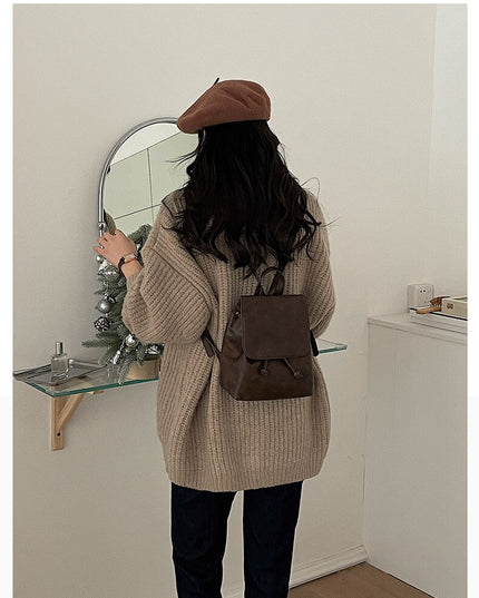 Vintage Design Women's Small Backpack College Girls School