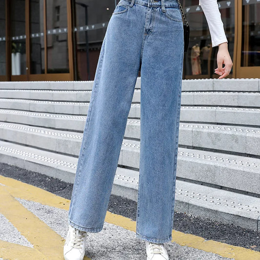 Elevate Your Style with Our High Waisted Blue Denim Pants for Women - Perfect for Spring and Office Wear